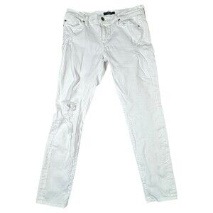 Fidelity Denim Womens AXL Relaxed Skinny Jeans 28-28 Anarchy White H1032